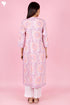 Bizzy Lizzy Cotton Kurta Pant Set With Chiffon Dupatta In Block Print